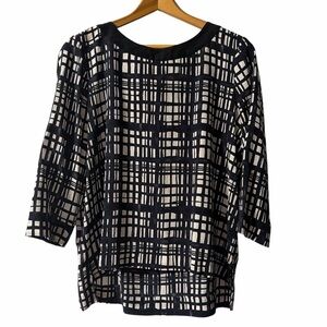 Madewell 1937 Grid Print Blouse Size M